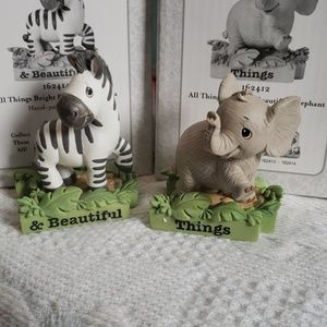 Precious Moments Collectibles Zebra and Elephant